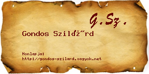 Gondos Szilárd névjegykártya